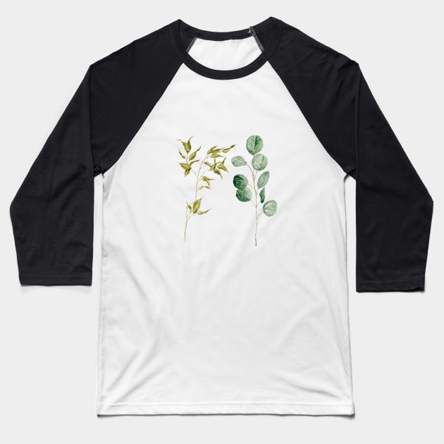 Two Eucalyptus Pieces Baseball T-Shirt by ShealeenLouise